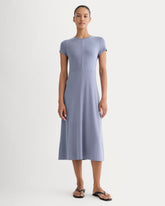 Midi Tee Dress In Butterknit | Blue Dusk