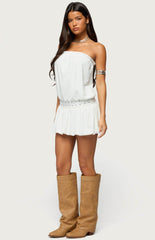 Edikted Layton Studded Strapless Bubble Mini Dress
