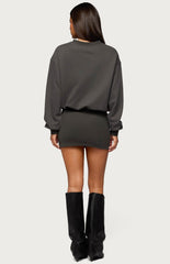 Edikted Annalee Backless Beaded Chiffon Mini Dress