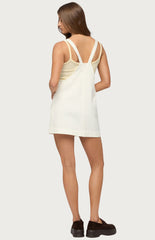 Edikted Overall Denim Mini Dress