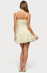 Edikted Daphna Floral Chiffon Mini Dress