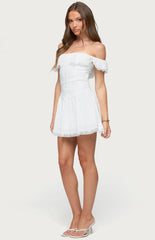 Edikted Darah Lace Off-The-Shoulder Mini Dress