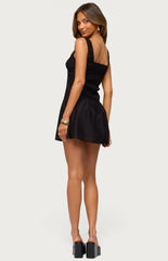 Edikted Harmonie Tie Front Mini Dress