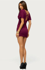 Edikted Yafah Flutter Mini Dress