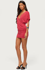 Edikted Yaara Wrap Mini Dress