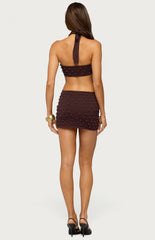 Edikted Kelcey Bead Cutout Knit Mini Dress