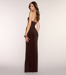 Jailene Cutout Coin Charm Formal Dress