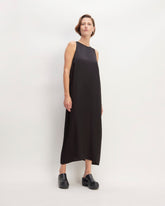 The Satin Racerback Slip Dress | Black