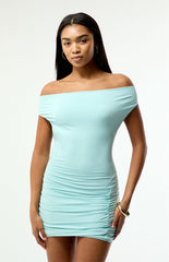 Third Charm Lena Knit Multi-Wear Cowl Neck Mini Dress