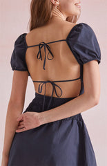 Beverly and Beck Satin Strapless Mini Dress
