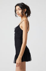 LA Hearts Trim V-Neck Babydoll Dress