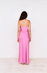 MINKPINK Fuchsia Chiara Lace Detail Maxi Dress