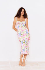 MINKPINK Celina Floral Mesh Midi Dress