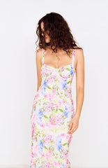 MINKPINK Celina Floral Mesh Midi Dress