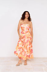 MINKPINK Solana Floral Mesh Midi Dress