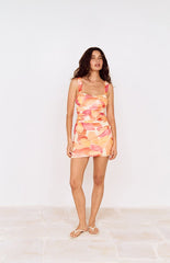 MINKPINK Solana Floral Mesh Mini Dress