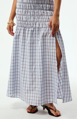 Daisy Street Plaid Lagoon Maxi Dress