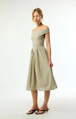 Daisy Street Crime Gingham Midi Dress