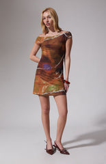 Third Charm Sophia Printed Mini Dress