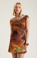 Third Charm Sophia Printed Mini Dress