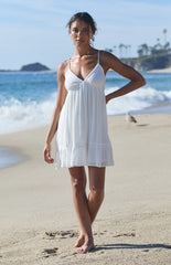 Beverly and Beck Grace Off-The-Shoulder Polka Dot Mini Dress