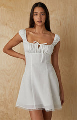 Your Favorite Maggie Tie Front Ruched Mini Dress