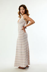 Your Favorite Hazel Striped Wrap Midi Dress