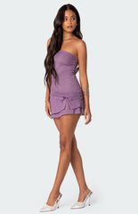 Edikted Evelin Ruched Hem Mini Dress