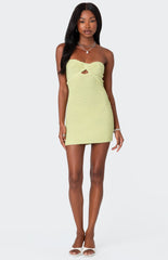 Edikted Sammie Twist Front Knit Mini Dress