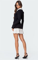 Edikted Two in One Collared Sweater Dress