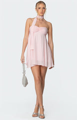 Edikted Pheona Strapless Scarf Mini Dress