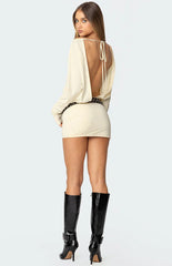 Edikted Venice Open Back Mini Dress