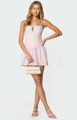 Edikted Cordelia Striped Mini Dress
