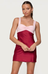 John Galt Polka Dot Mesh Mini Dress