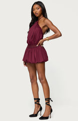 Edikted Aida Backless Bubble Mini Dress