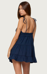Edikted Sontana Ruched Tiered Mini Dress