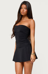 Edikted Evonna Strapless Flared Romper