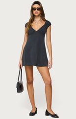 Edikted Ribbon Crochet Mini Dress