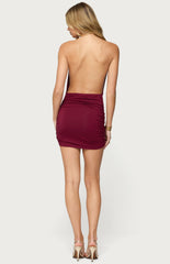 Edikted Keily Choker Cowl Neck Mini Dress