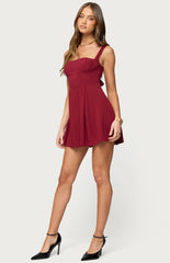 Edikted Mazey Square Neck Mini Dress
