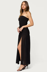Edikted Marisa Strapless Maxi Dress