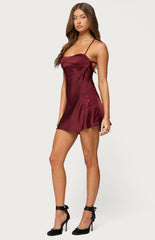 Edikted Nalah Satin Effect Mini Dress