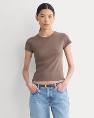 Retrosoft Cotton Crew | Deep Taupe