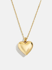 14K Gold Custom Bubble Heart Necklace - 14K Gold
