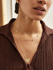 14K Gold Custom Heart Necklace