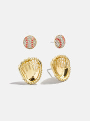 Perfect Catch Earring Set - Baseball Glove