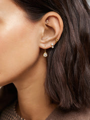 Drew 14K Gold Earrings - Gold/Pavé