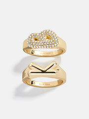 Mini Bubble Initial Ring - S