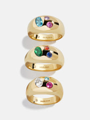 14K Gold Custom Birthstone Ring - Gold