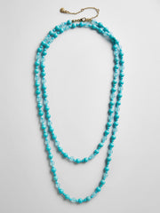 Charlotte Semi-Precious Necklace - Turquoise Bead